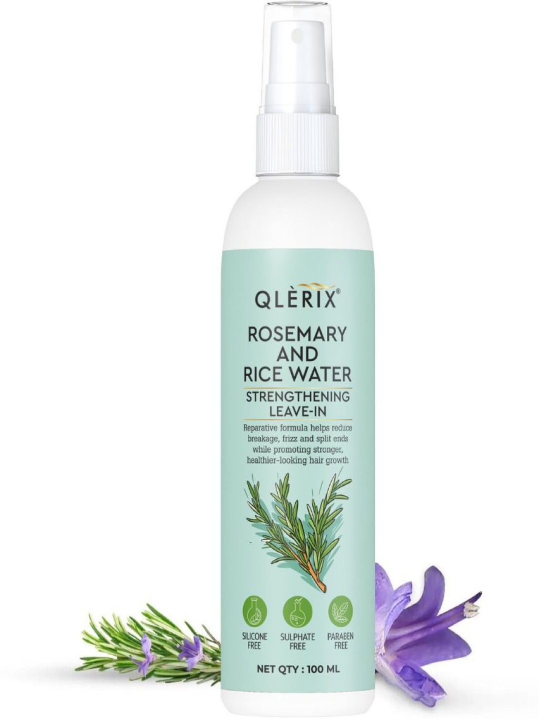 

QLERIX Rice & Rosemary Water Spray - 100 ml, Transparent