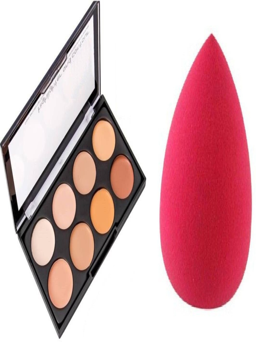 

Lenon Pack Of 2 Beauty Blender & 8 Shades Contour Palette- 8 g, Beige