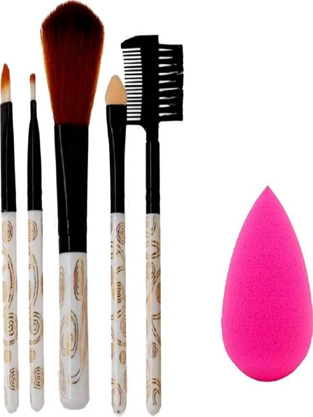 

Lenon Set Of 6 Make Up Brushes With Beauty Blender, Beige