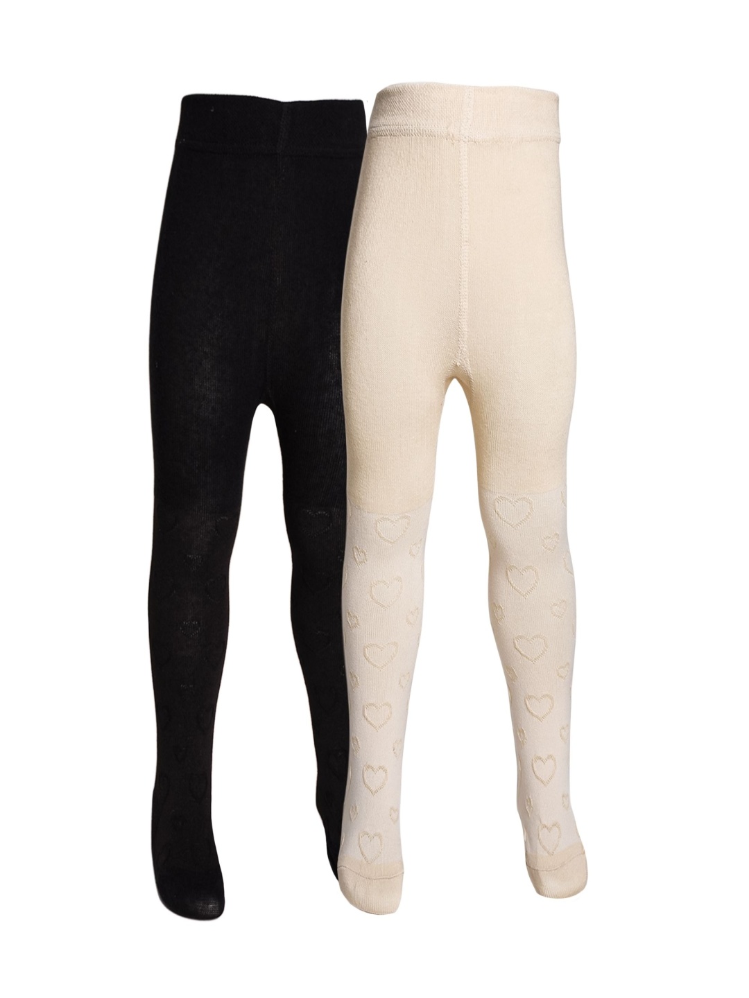 

THE LITTLE LOOKERS Kids Pack Of 2 Solid Cotton Stockings, Black