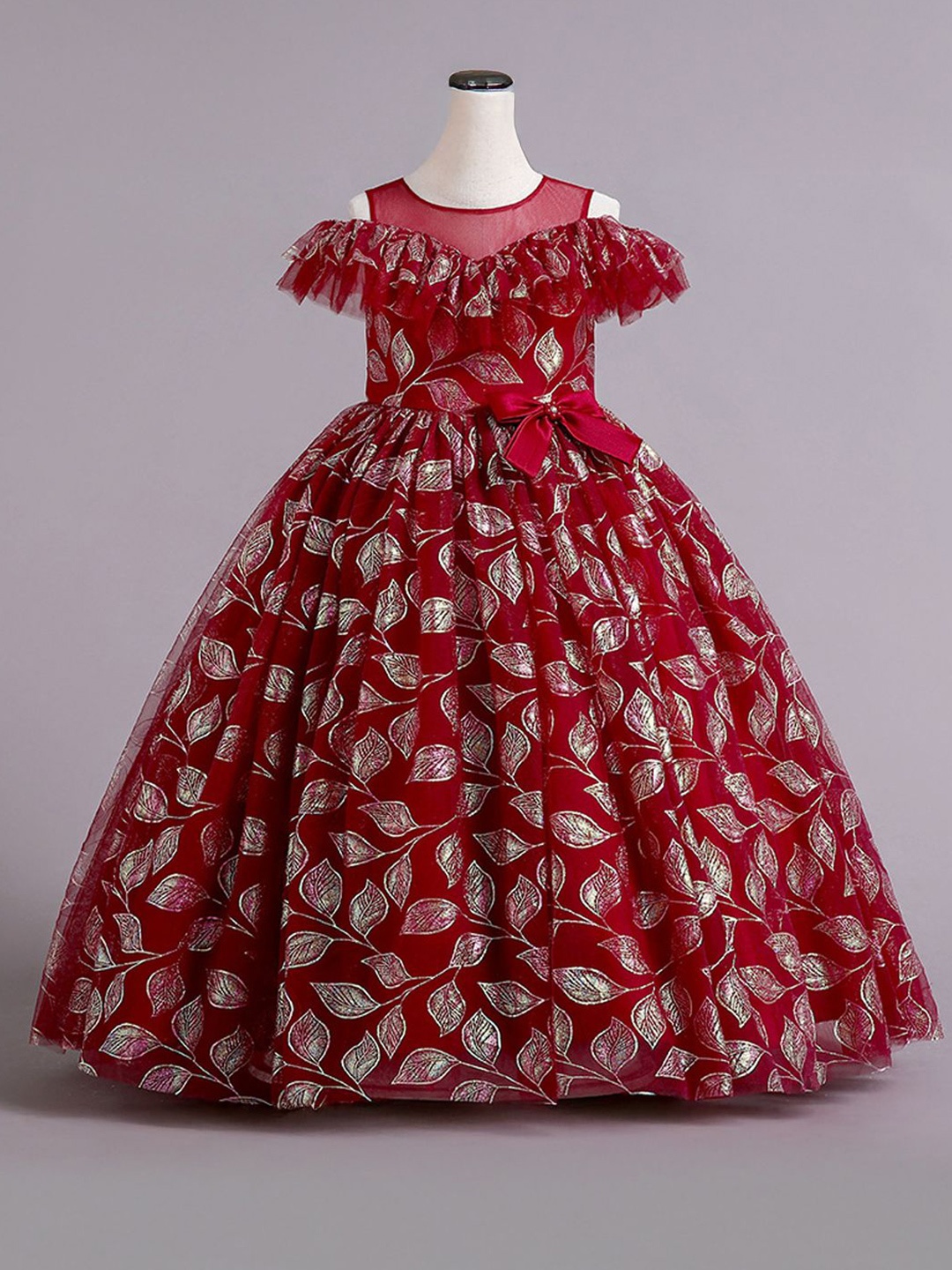 

Xsole Floral Print Maxi Dress, Red