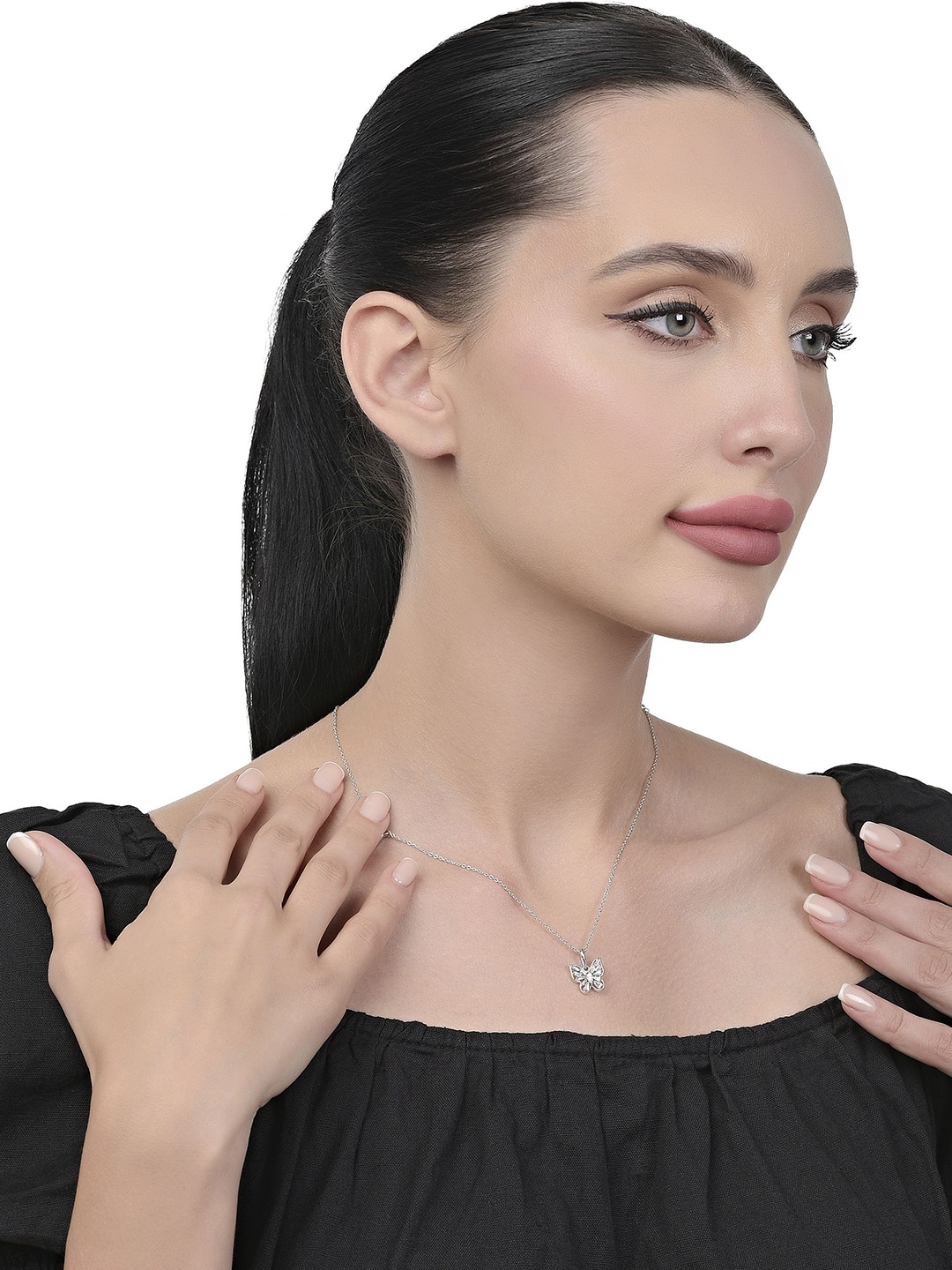 

FIAN Sterling Silver Rhodium-Plated Necklace