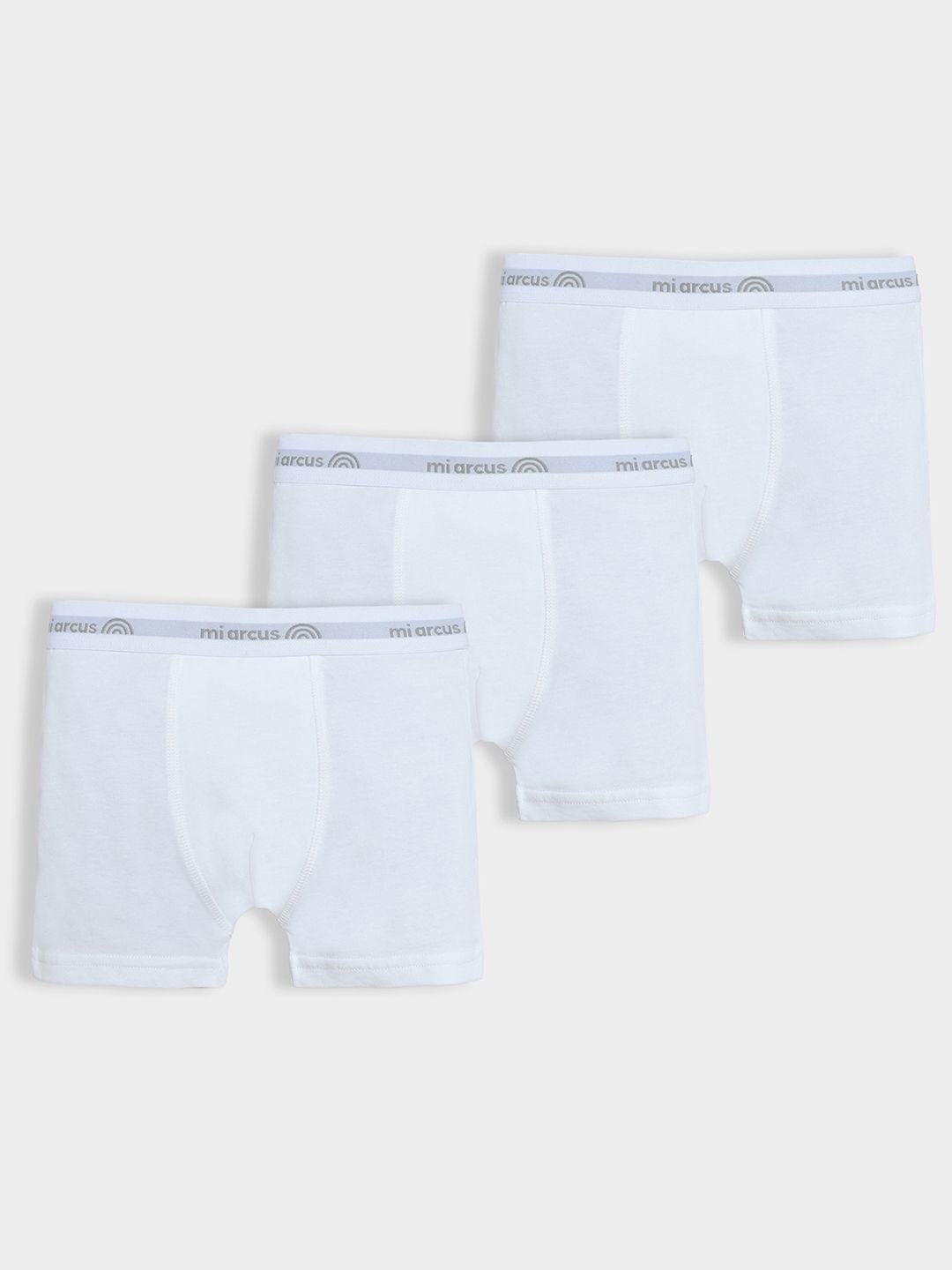 

MiArcus Boys Pack Of 3 Cotton Breathability Trunks 8904351998134-White