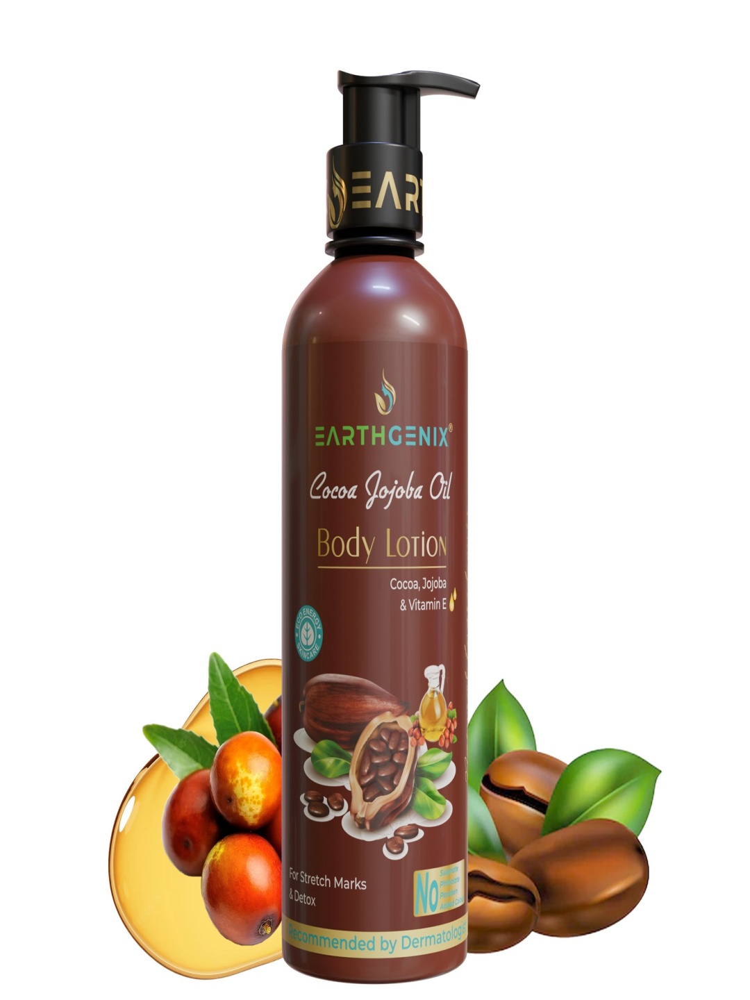 

Earthgenix Cocoa Jojoba Oil Body Lotion With Vitamin E- 500 ml, White