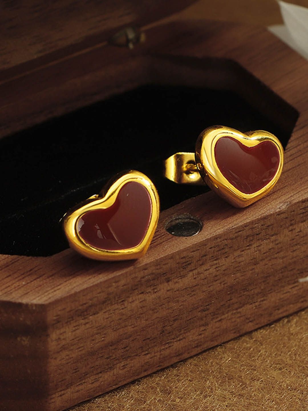 

StyleCast Gold-Plated Heart Shaped Studs