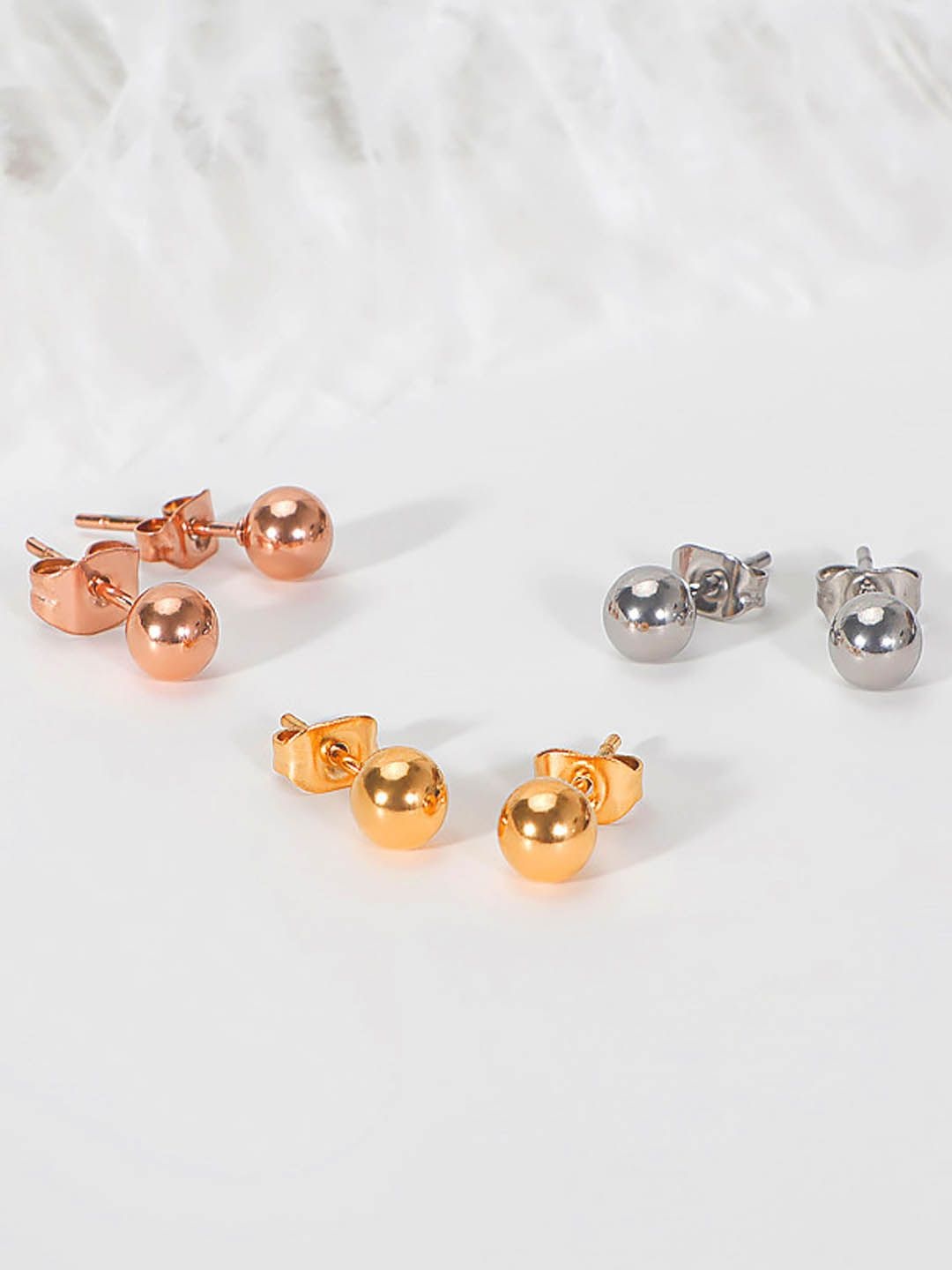 

StyleCast Set of 3 Spherical Shaped Studs, Gold