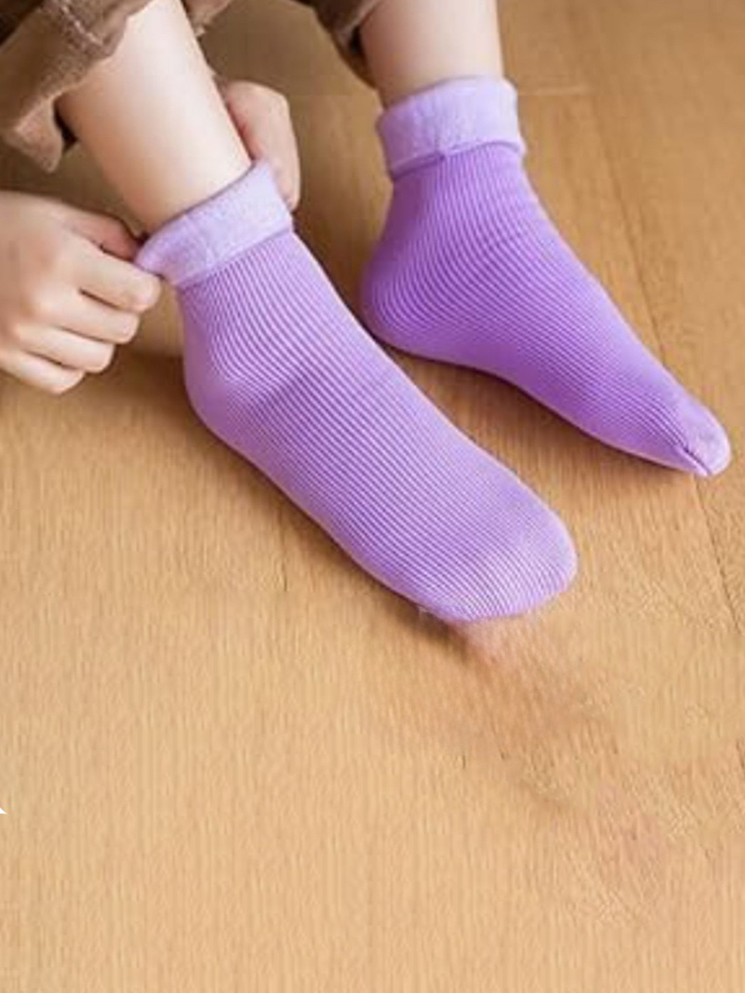 

BAESD Girls Ankle Length Fleece Socks, Purple