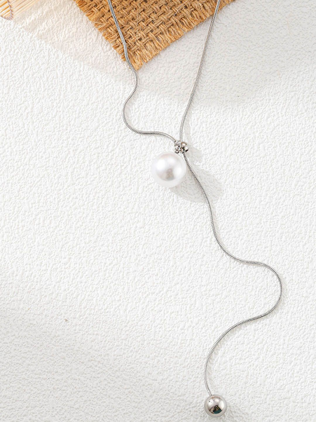 

StyleCast Silver-Toned Beaded Minimal Chain