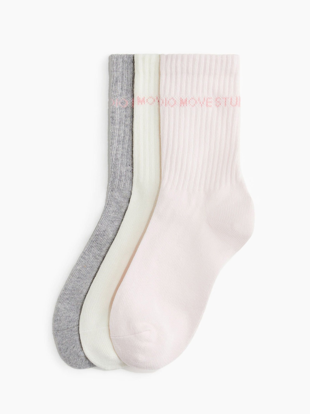 

H&M 3-Pack Sports Socks In DryMove, Grey