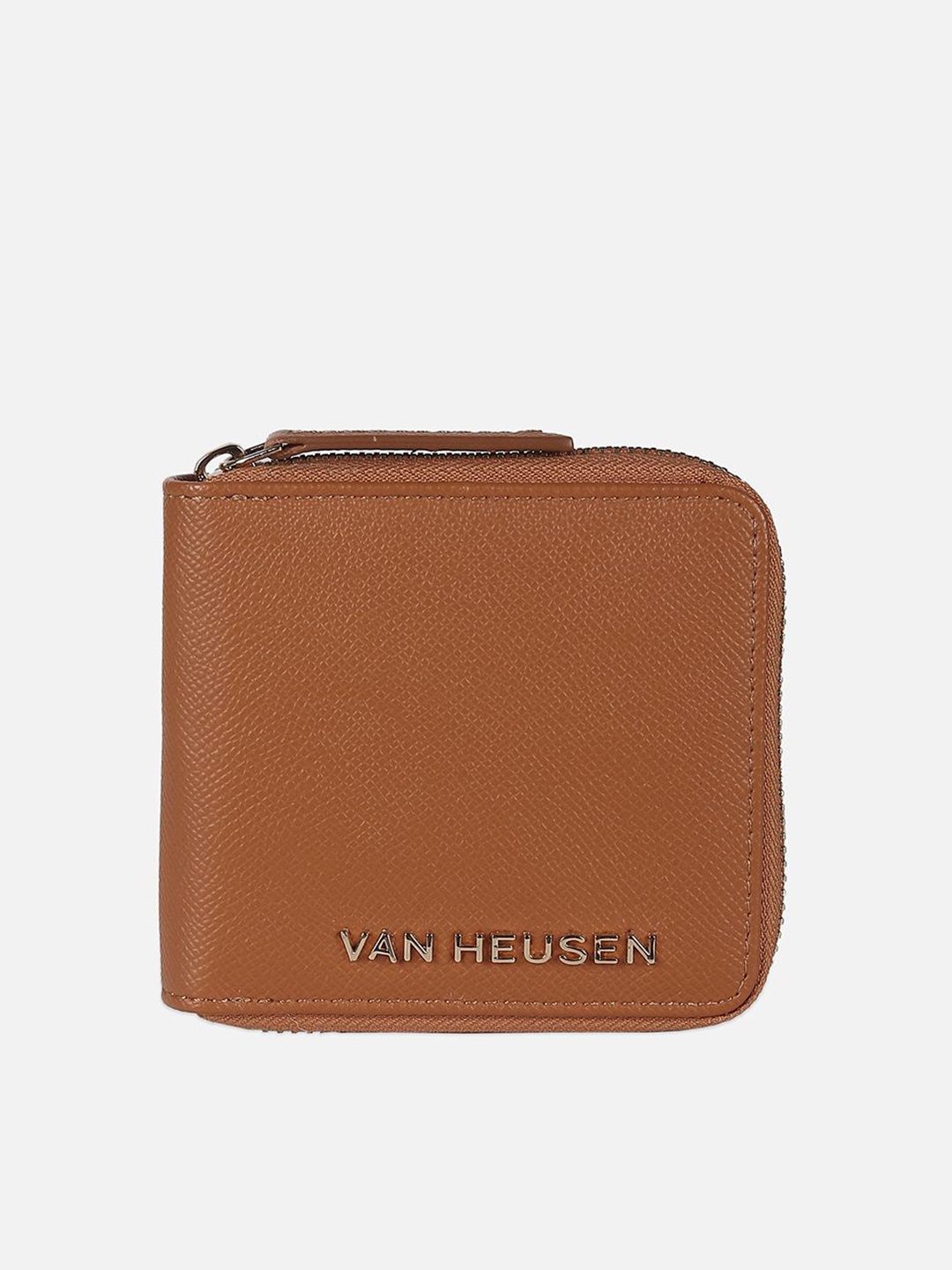

Van Heusen Woman Women Textured Leather Two Fold Wallet, Brown