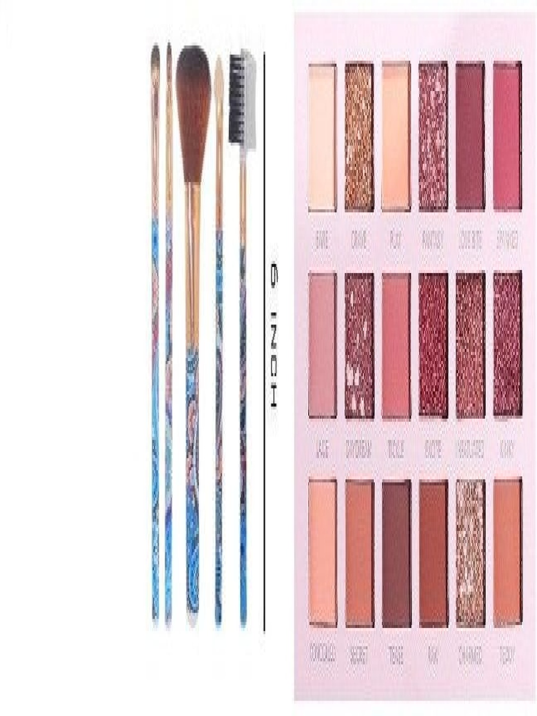 

Lenon Set Of 6 Easy Application Eyeshadow Palette & Makeup Brushes, Nude