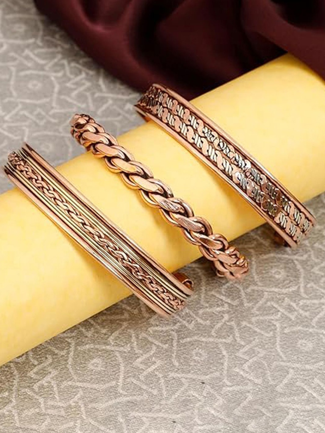 

Peora Unisex Set Of 23 Rose Gold-Plated Cuff Bracelet