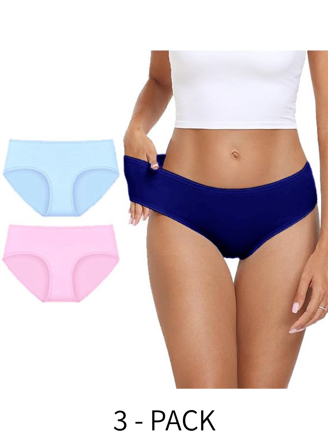 

Diving Deep Women Pack of 3 Hipster Briefs, Assorted