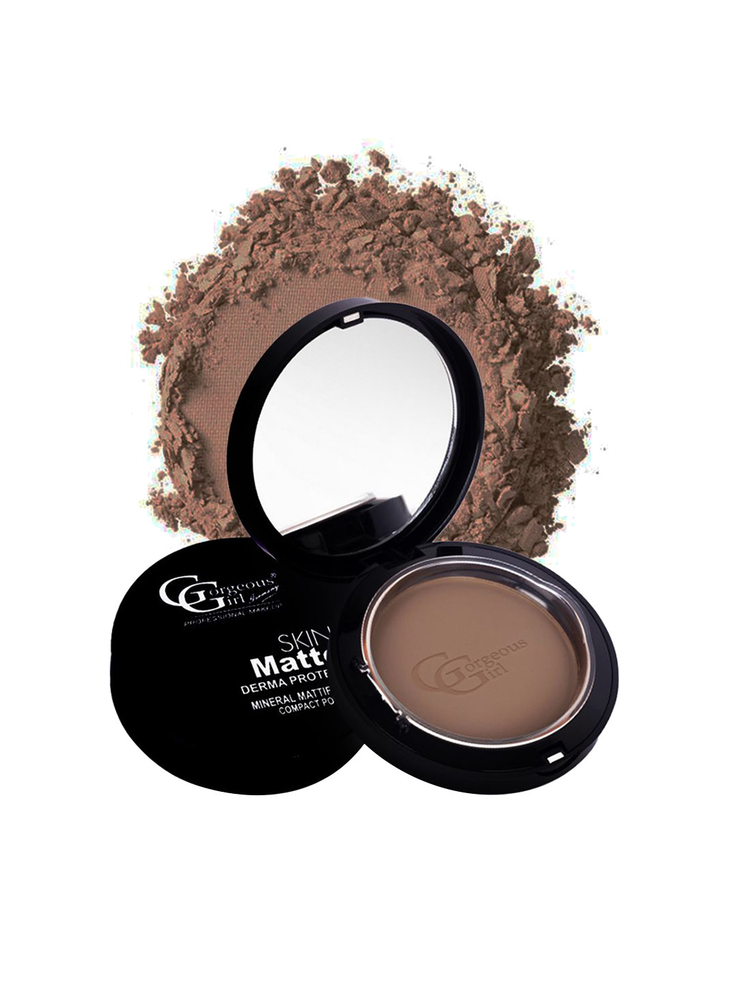 

Gorgeous Girl Skin Matte Derma Protect Compact Powder with SPF - 13 g- 02, Brown