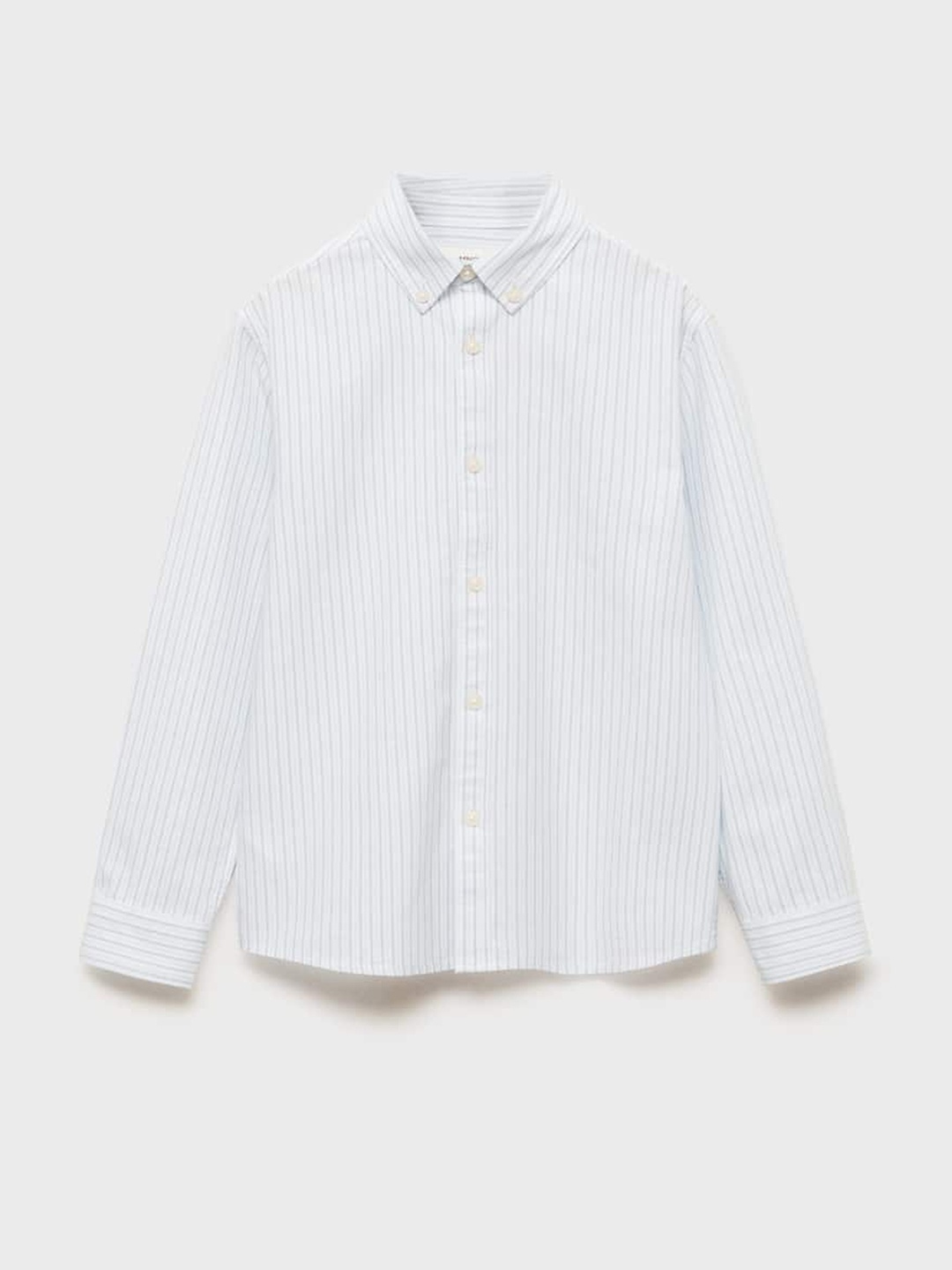 

Mango Kids Boys Pure Cotton Oxford Striped Shirt, White