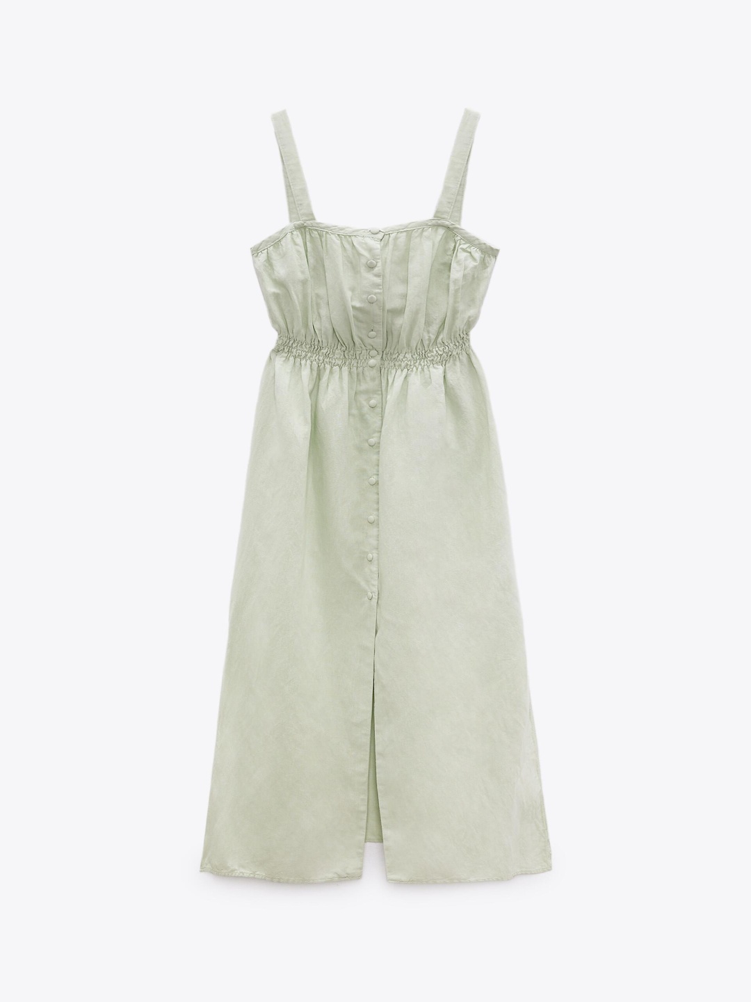 

ZARA Linen A-Line Dress, Khaki