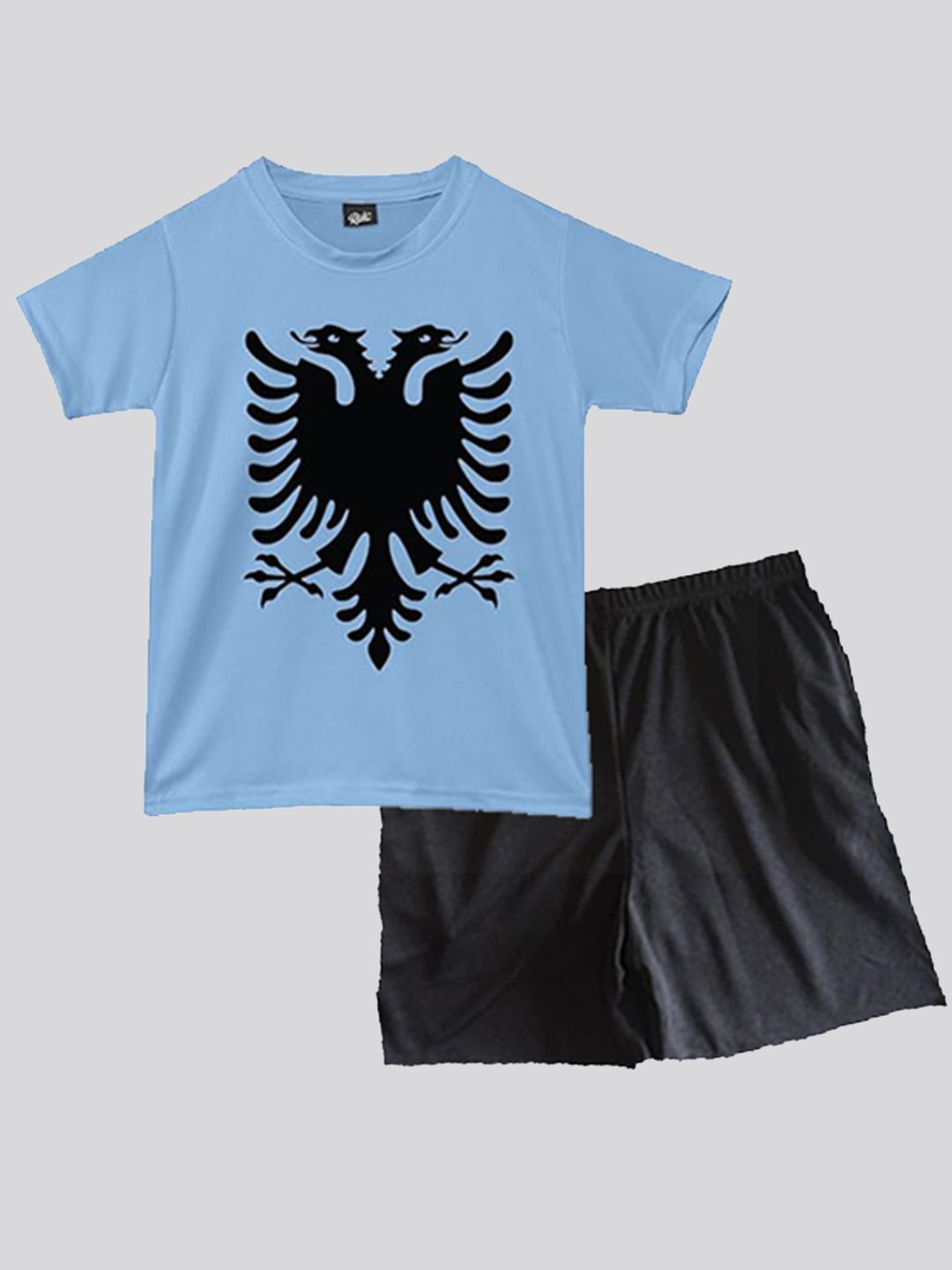 

RISH Unisex Kids Printed Round Neck T-Shirt With Shorts, Blue