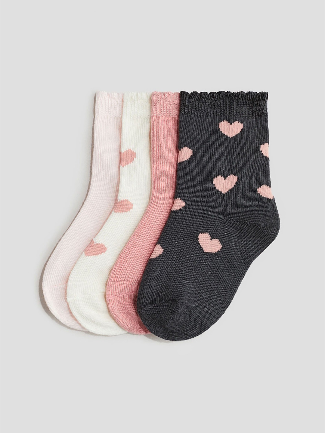 

H&M 4-Pack Socks, Pink