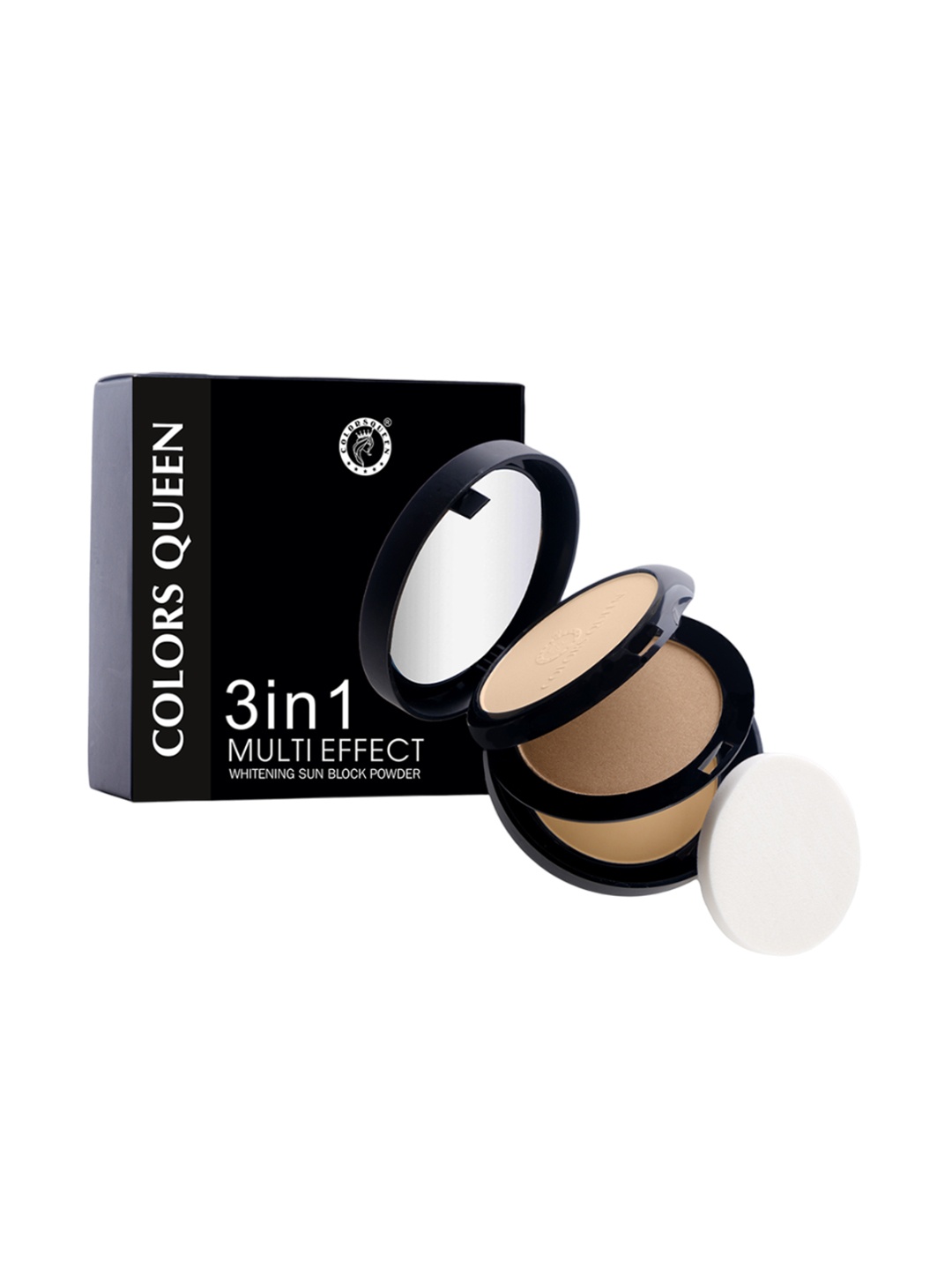 

Colors Queen 3-In-1 Multi-Effect Whitening Sun Block Compact Powder - Natural Nude 04, Beige