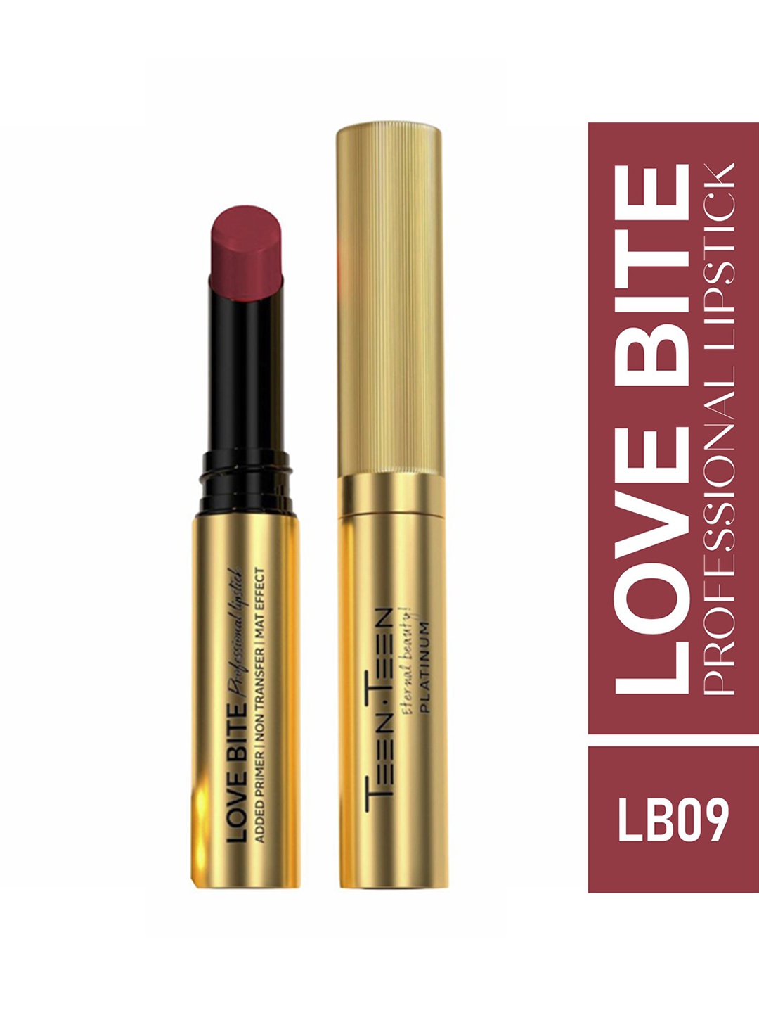 

TEEN TEEN COSMETICS Love Bite Professional Non Transfer Lipstick - 4 g - Ruby Red LB09