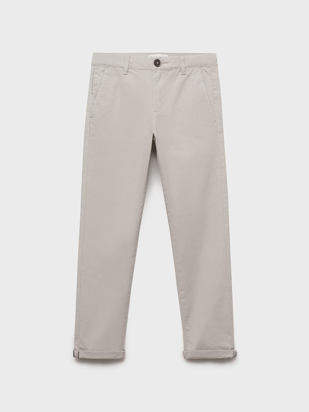 

Mango Kids Boys Regular-Fit Chinos with Pocket Detailing, Grey