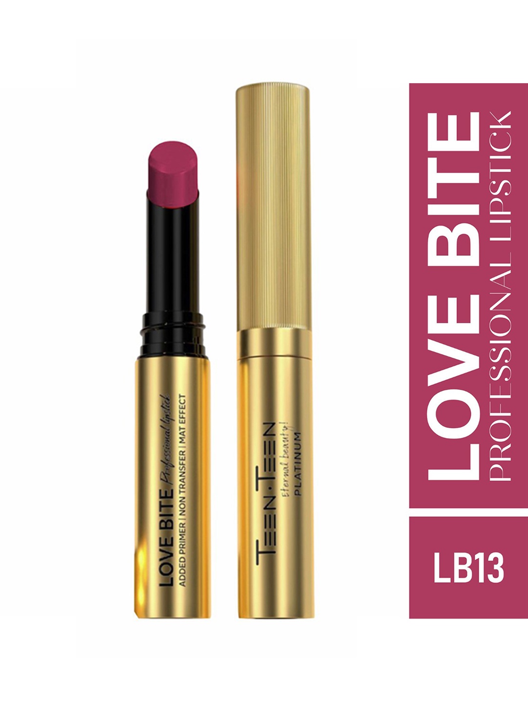 

TEEN TEEN COSMETICSLove Bite Professional Non Transfer Matte Lipstick- 4g- Pink Crush LB13