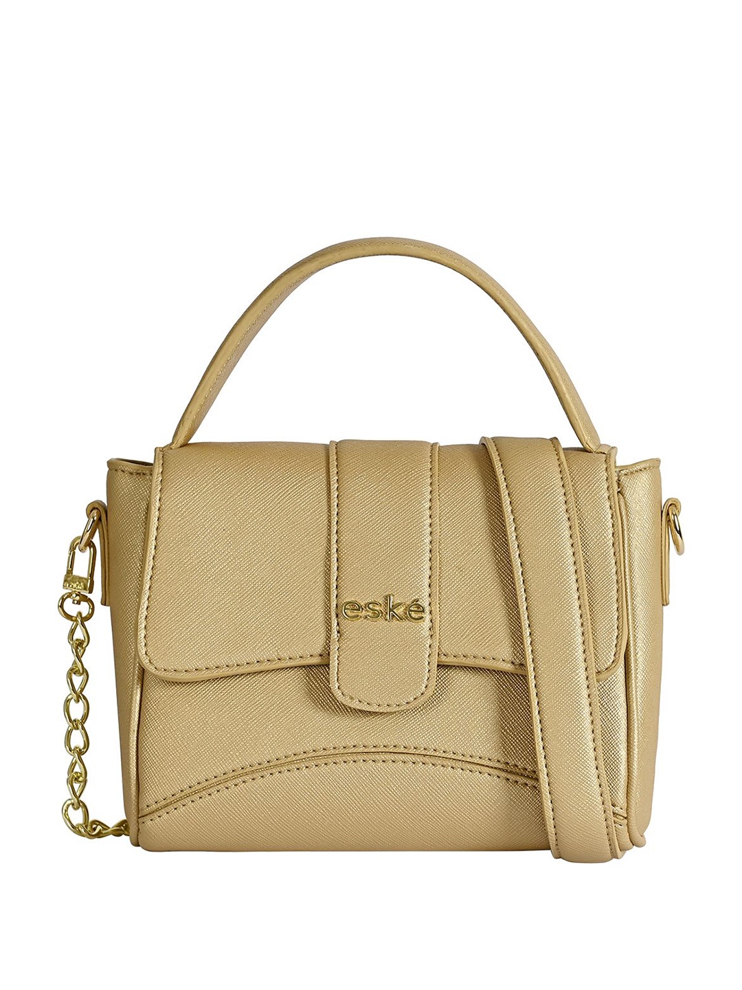 

Eske Textured Structured Satchel bag, Cream