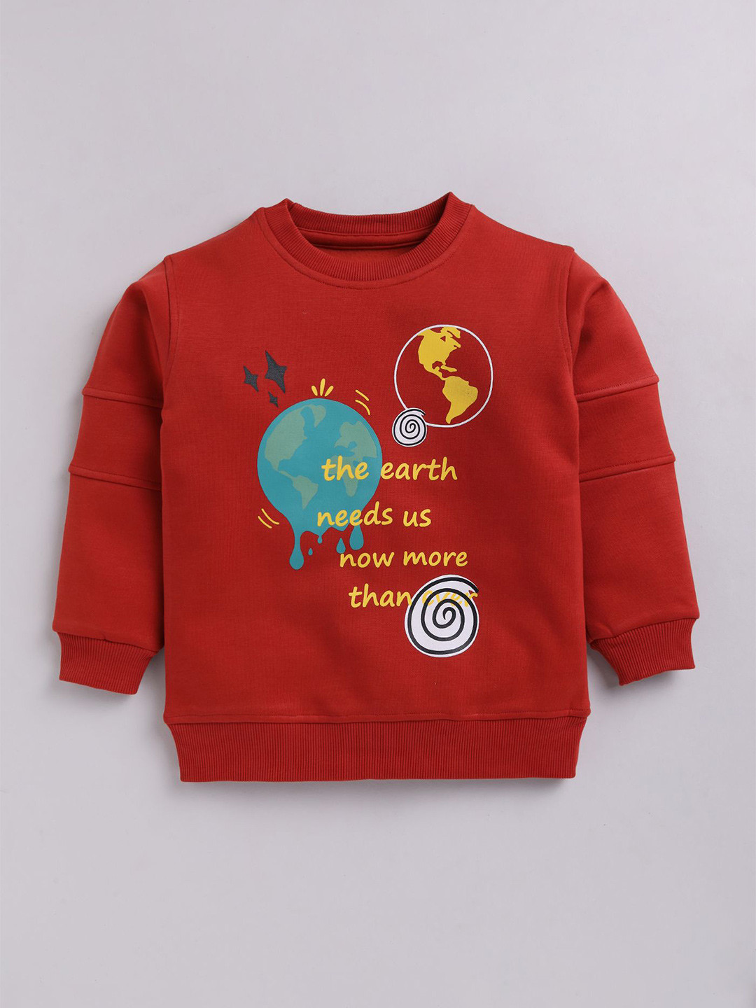 

Cutopies Boys Printed Sweatshirt, Rust