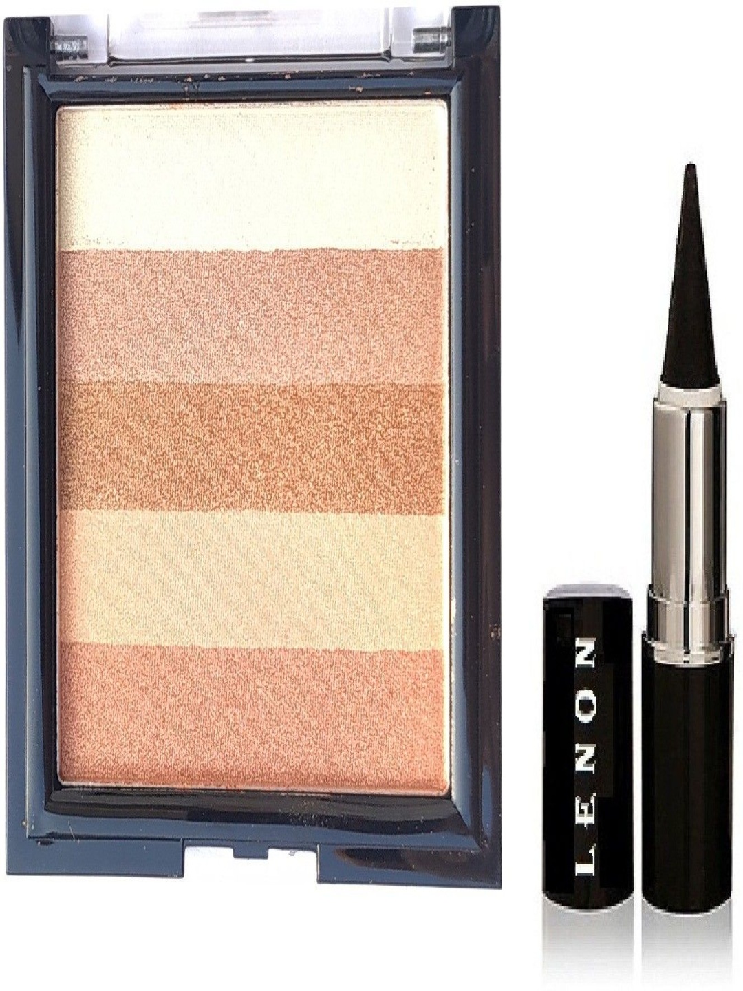 

Lenon Set Of 2 Brick Highlighter Palette - 7.5 g With Kajal - 2.5 g, Beige