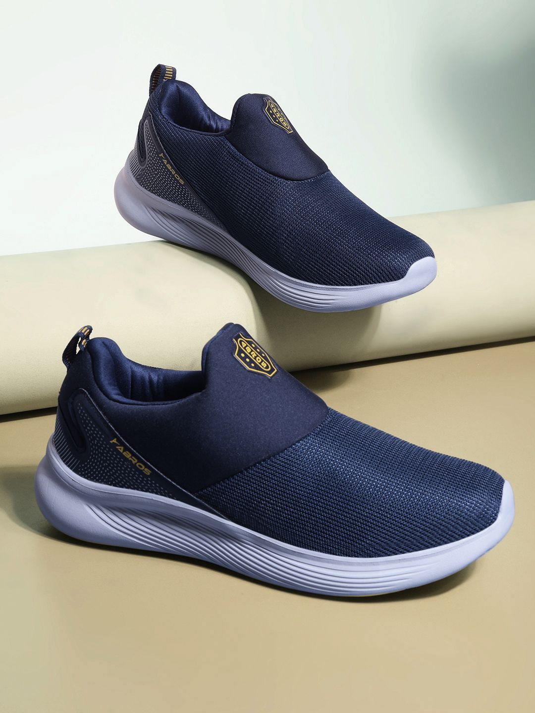

ABROS Men DRIFTZ Mesh Slip-On Running Shoes, Navy blue