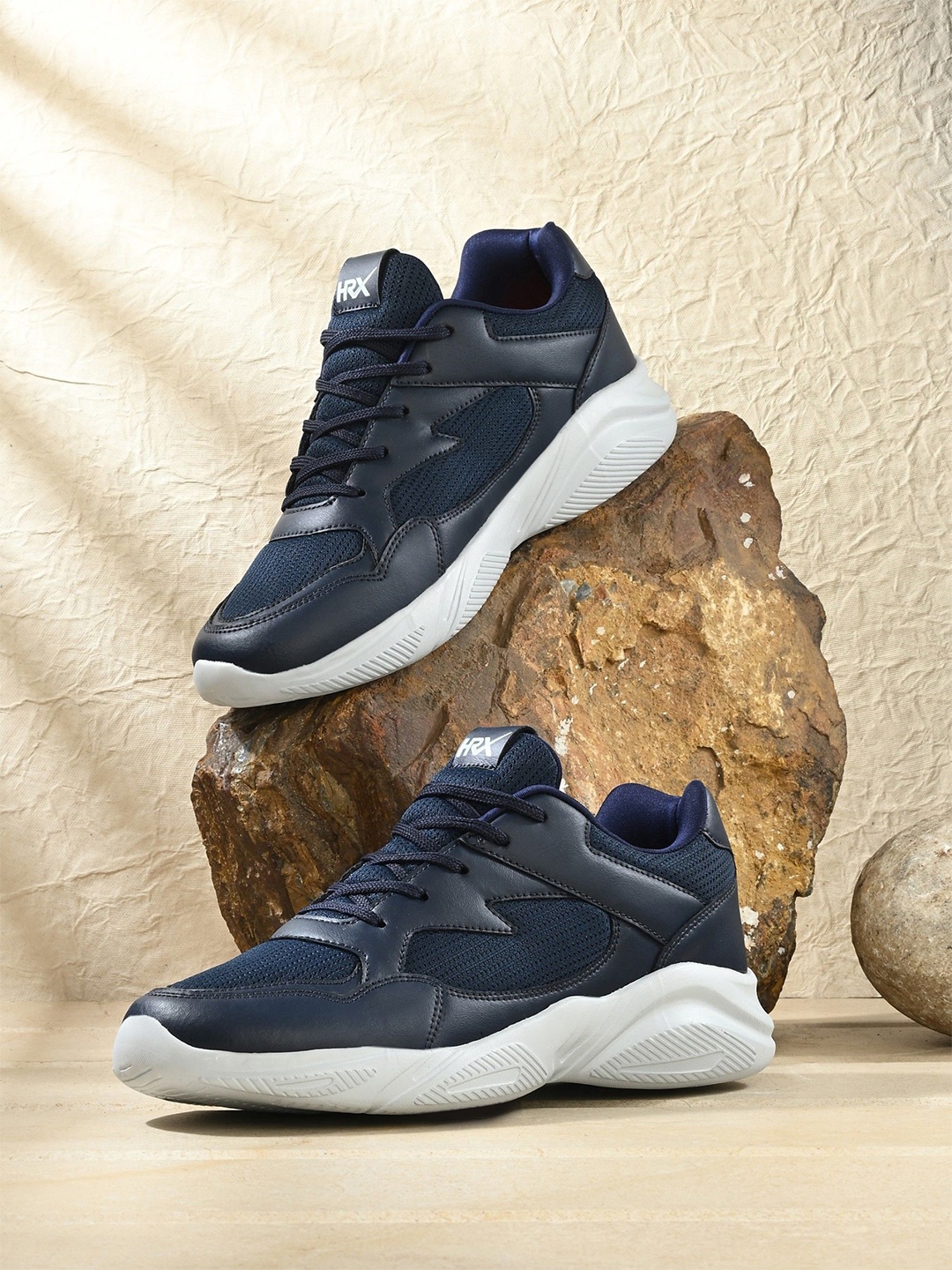 

HRX by Hrithik Roshan Men Mesh Running Non-Marking Shoes, Navy blue