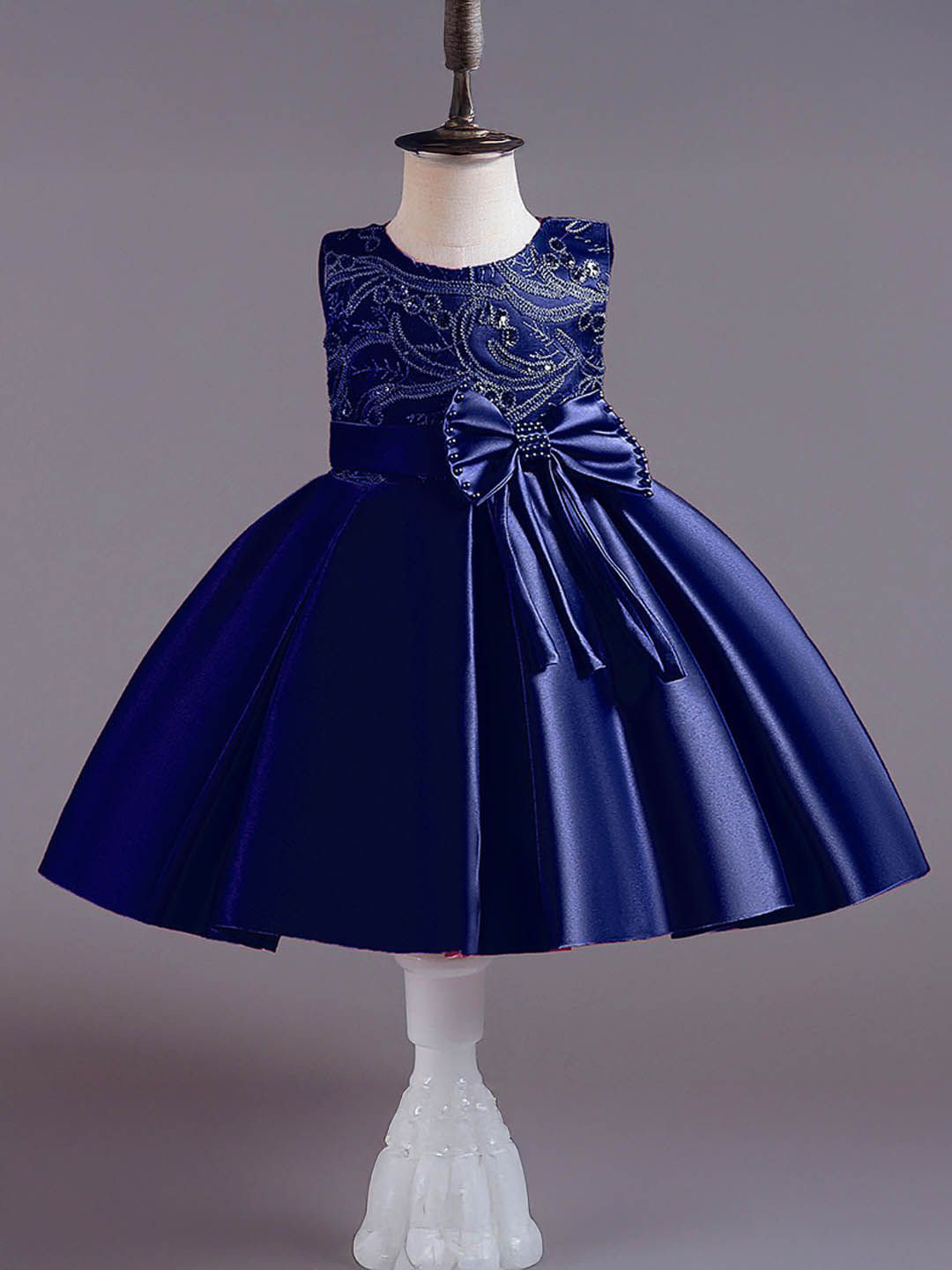 

Xsole Girls Fit & Flare Dress, Blue
