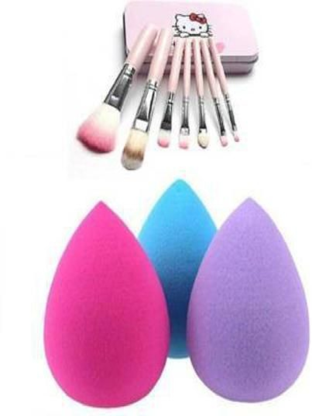 

Lenon Set Of 10 Beauty Blender With Makeup Brushes, Pink