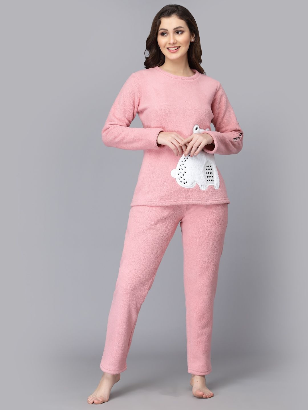 

Sweet Dreams Women Graphic Printed Tracksuit, Coral