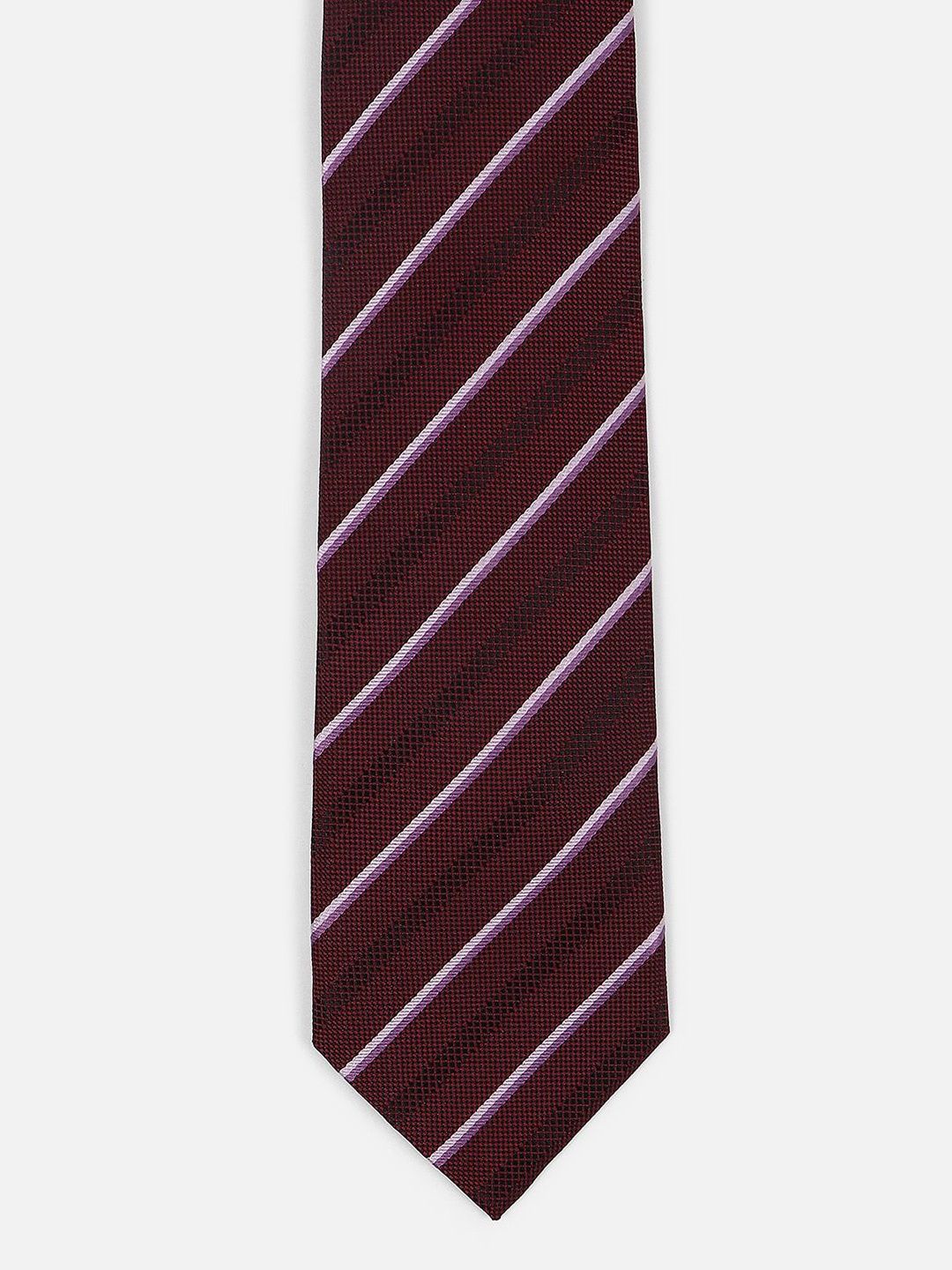 

Van Heusen Men Striped Broad Tie, Maroon