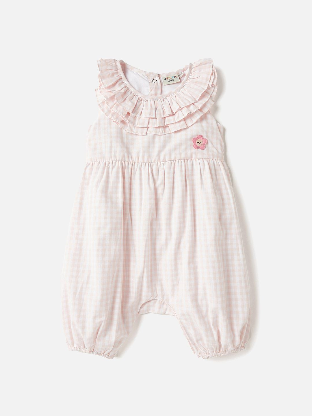 

Juniors by Babyshop Girls Checked Sleeveless Romper, Pink