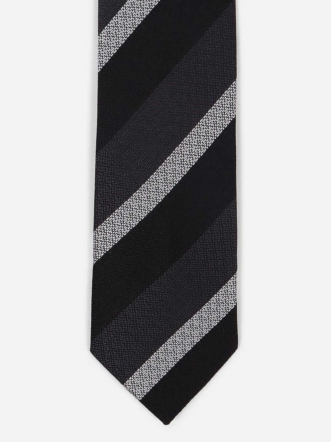 

Van Heusen Men Striped Skinny Tie, Black