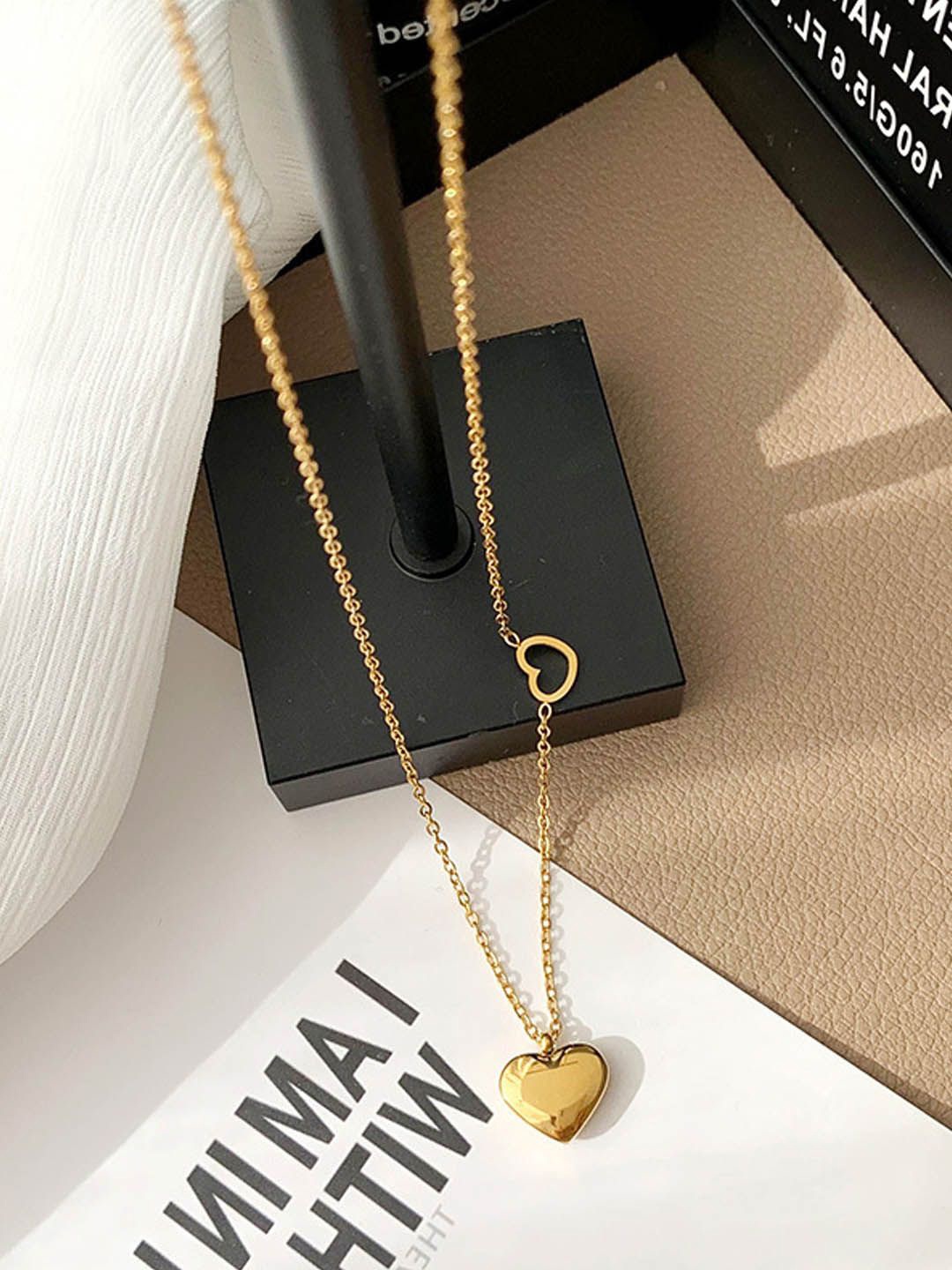 

StyleCast Gold-Toned Heart Shaped Minimal Chain