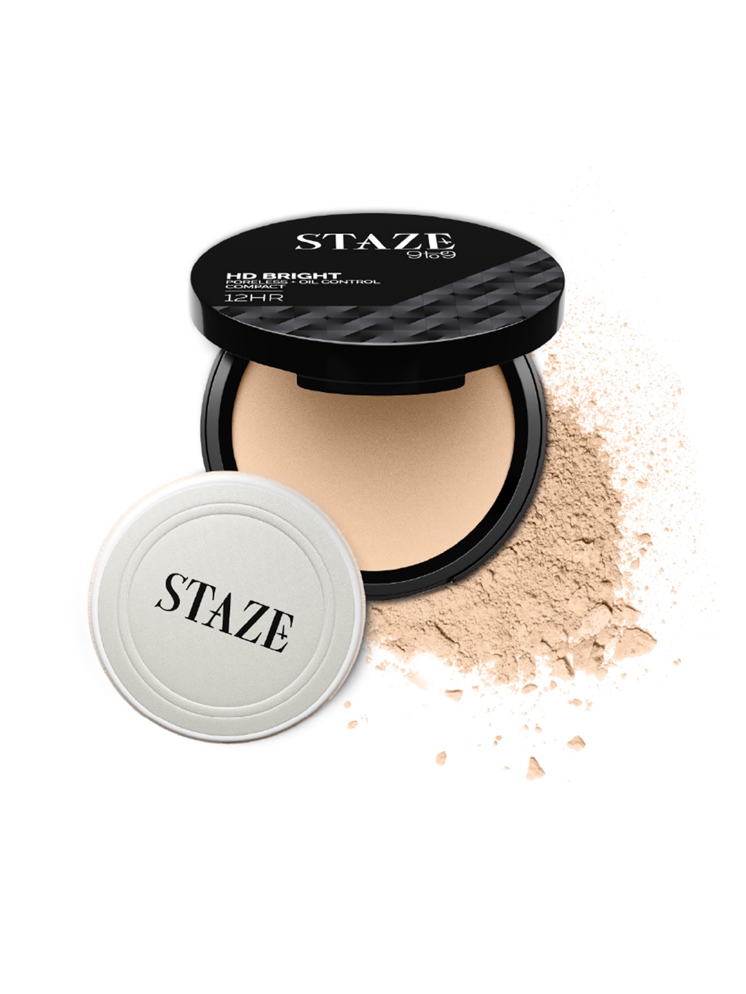 

STAZE 9to9 HD Bright Poreless + Oil Control Compact with Vitamin E 9 g - Beige 200W