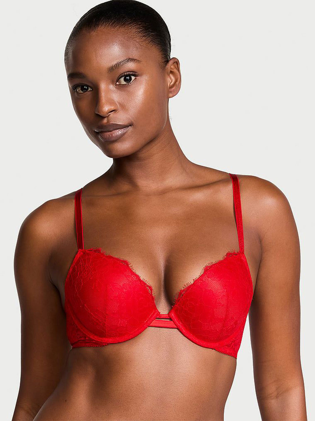 

Victoria's Secret Floral Bra Medium Coverage Underwired Lightly Padded, Red