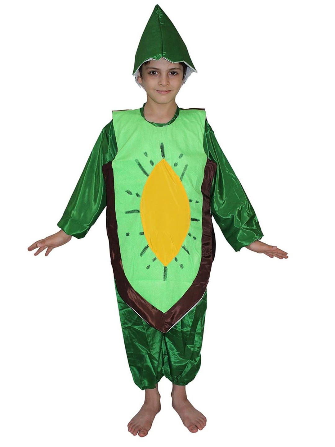 

Kaku Fancy dresses Kids Kiwi Fruits Costume Set, Green