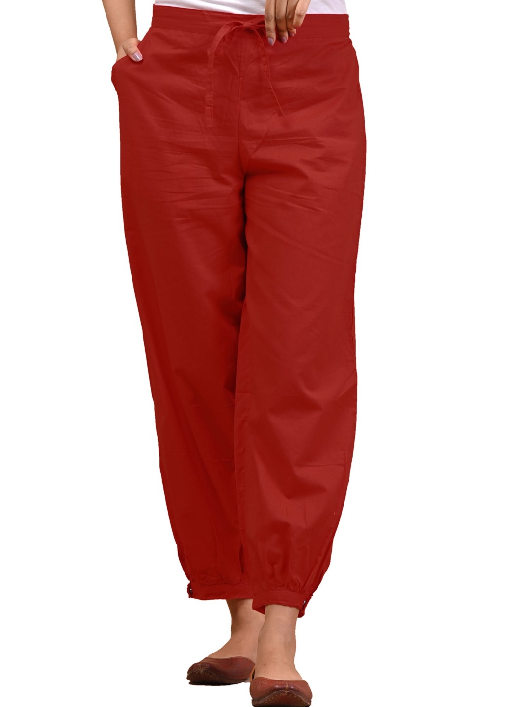 

Anootha Women Cotton Harem Pants, Maroon