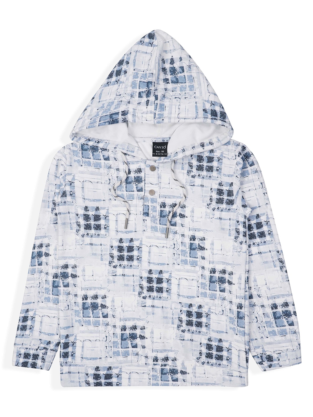 

CAVIO Boys Printed Hooded Sweatshirt, Blue