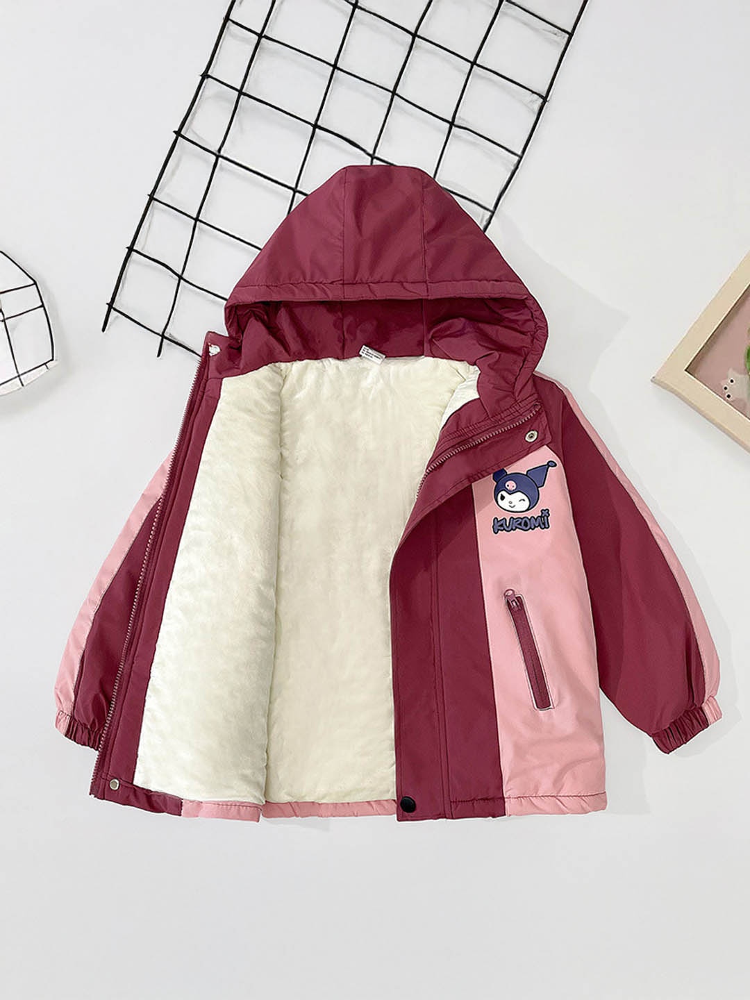 

Xsole Unisex Kids Colourblocked Bomber Jacket, Burgundy
