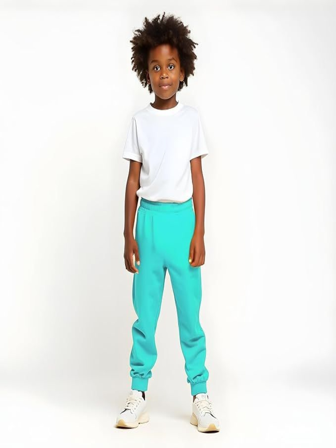 

BAESD Kids Pack Of 4 Relaxed Fit Cotton Joggers, Blue