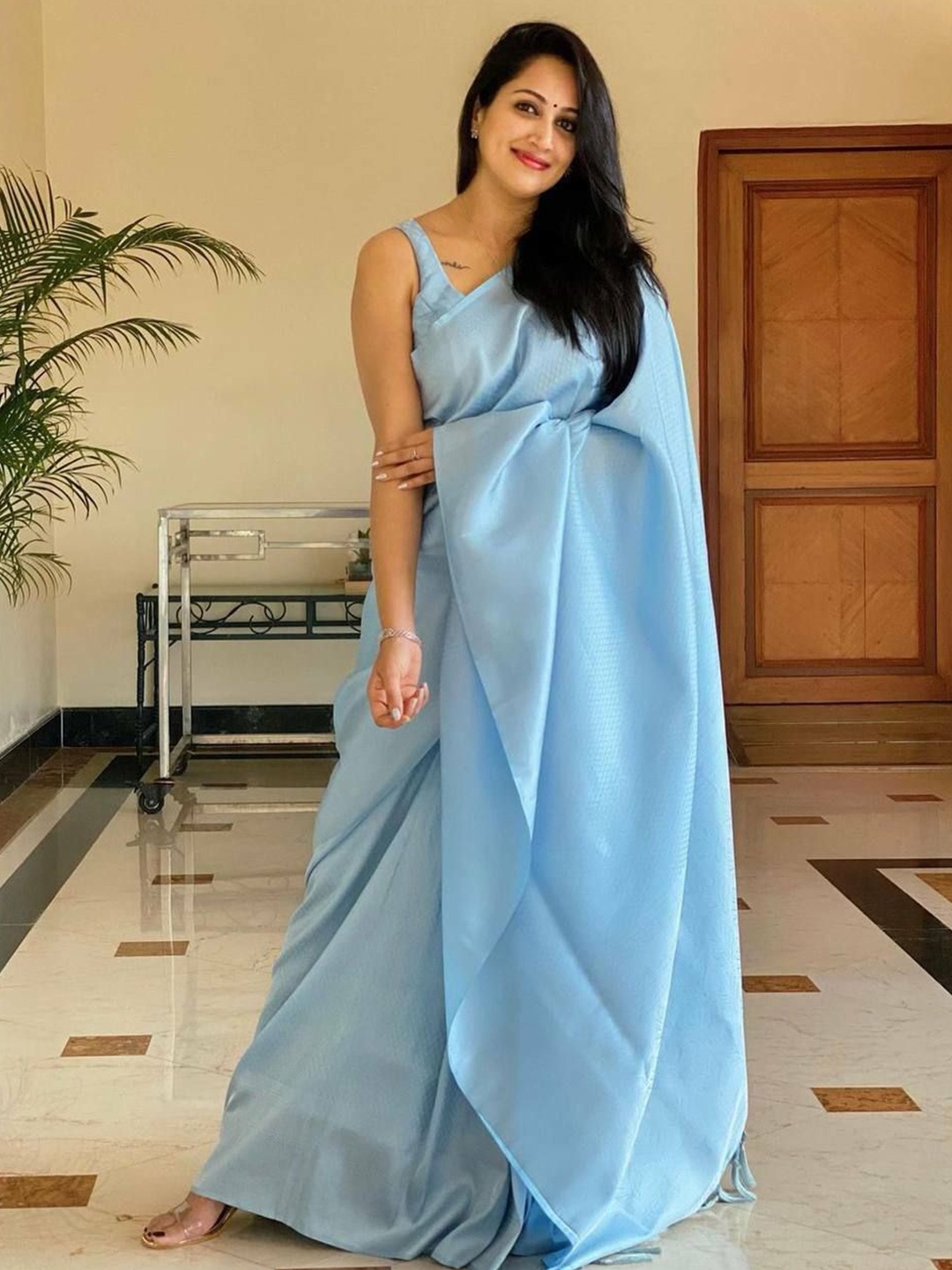 

Upalksh Woven Design Zari Kota Saree, Blue
