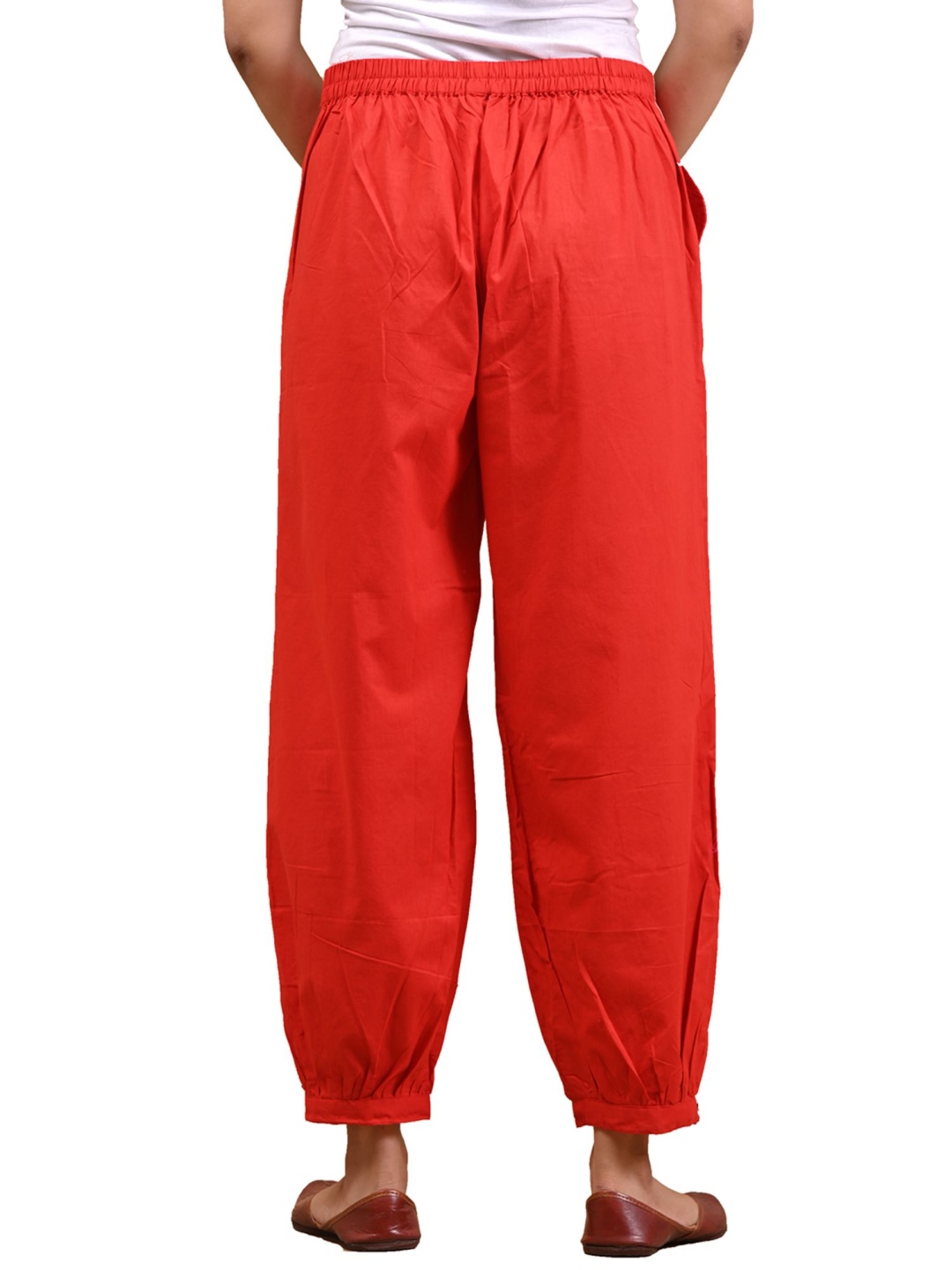 

Anootha Women Cotton Harem Pants, Red
