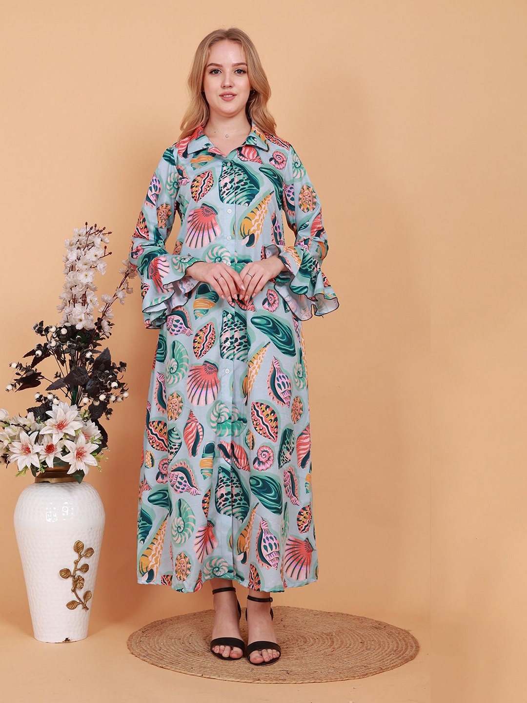 

BAESD Crepe Fit & Flare Dress, Multi