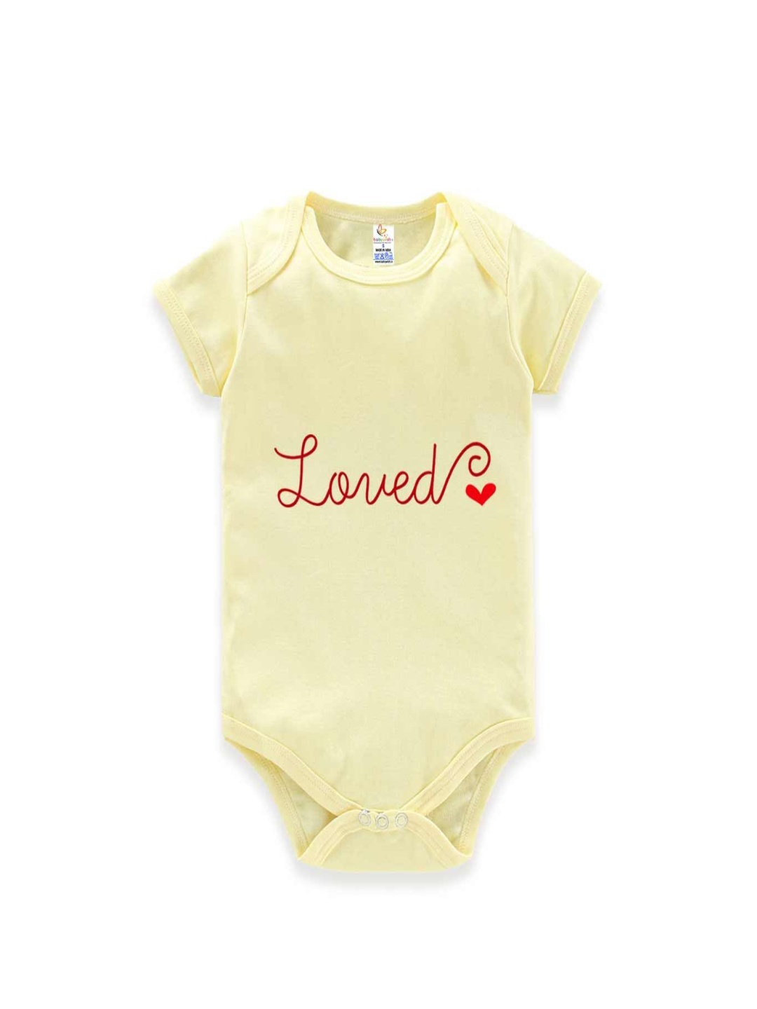 

Babywish Kids Printed Pure Cotton Bodysuit, Yellow