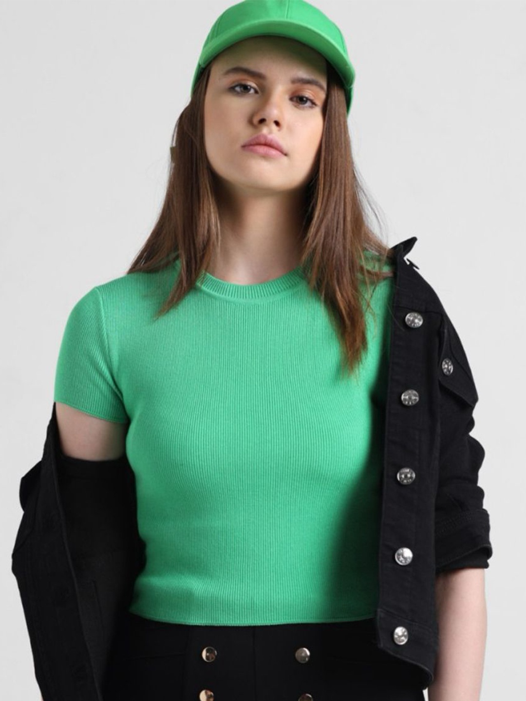 

sollobell Cotton Crop Top, Green